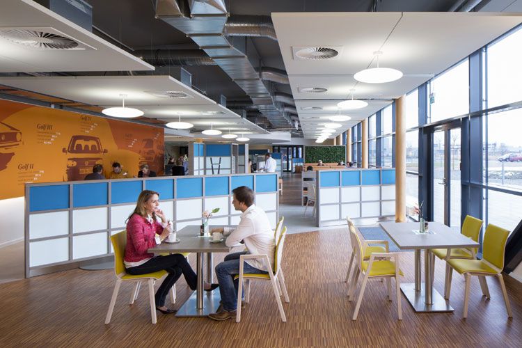 Deckensegel in einer Mensa | Foto: Ecophon; Hans Georg Esch Deckensegel in einer Mensa